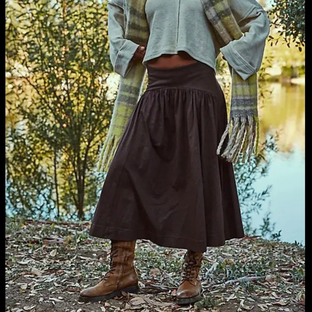 Free People Callie skirt in brown